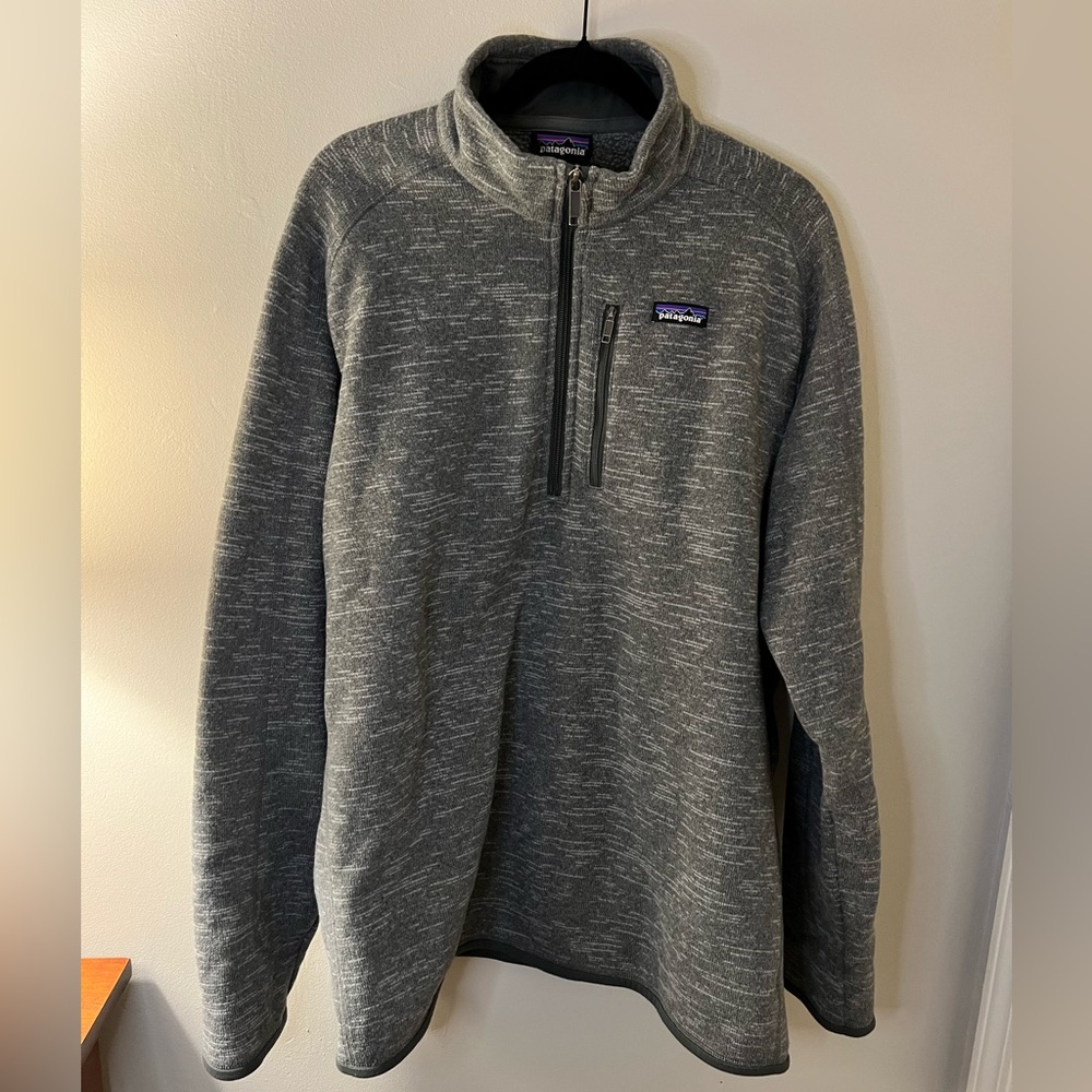 Patagonia Men’s Better Sweater 1/4 Zip XXL Stone Heather